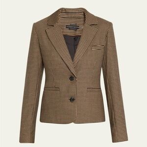Alice + Olivia Brown Houndstooth Blazer (part of suit set)